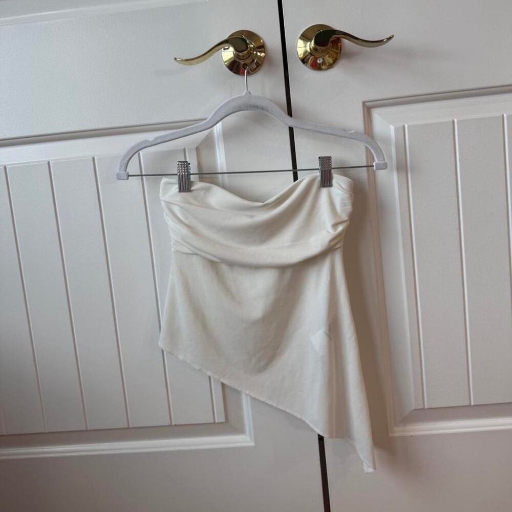 Urban Outfitters White Asymmetrical Tube Top